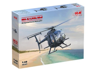 1/48 ICM MH-6J Little Bird US Special Forces Helicopter Plastic Model Kit