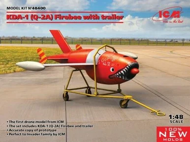 1/48 ICM Q-2A (AQM-34B) Firebee with trailer (1 airplane and trailer)
