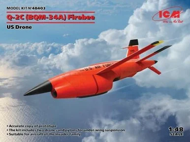 1/48 ICM Q-2C (BQM-34A) Firebee, US Drone (2 airplanes and pilons) (100% new molds)