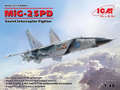 1/48 ICM MiG-25 PD, Soviet Interceptor Fighter