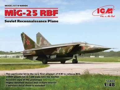 1/48 ICM MiG-25 RBF, Soviet Reconnaissance Plane