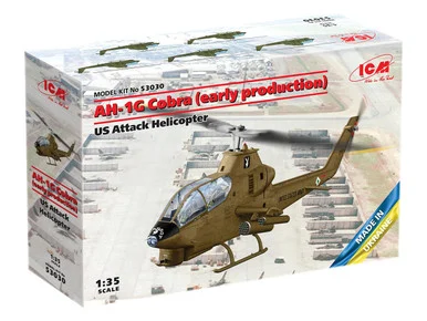 1/35 ICM AH-1G Cobra Early Production Attack Helicopter Plastic Model Kit
