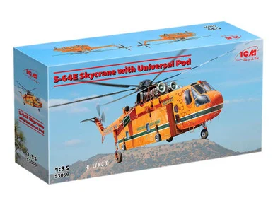 1/35 ICM Sikorsky S-64E Skycrane w/ Universal Pod Plastic Model Kit