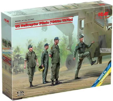 ICM53101 1:35 ICM US Helicopter Pilots (1960s-1970s) Figure Set