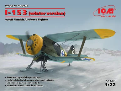 1/72 ICM I-153 WWII Finnish Air Force Fighter (winter version)