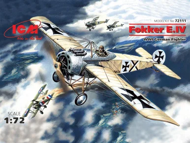 1/72 ICM Fokker E.IV, WWI German Fighter - ICM Models