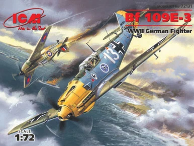 1/72 ICM Messerschmitt Bf 109E-3, WWII German Fighter