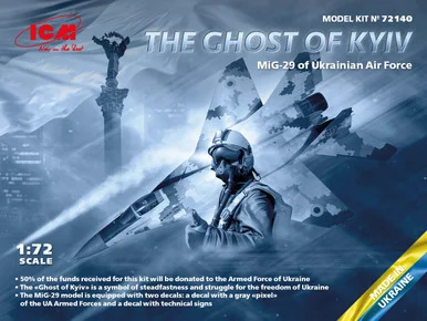 1/72 ICM The Ghost of Kyiv MIG-29 Ukrainian Air Force Plastic Model