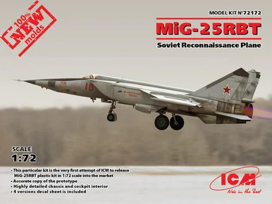 1/72 ICM MiG-25 RBT, Soviet Reconnaissance Plane