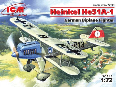 1/72 ICM Heinkel He 51A-1, German Biplane Fighter