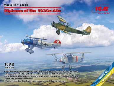 1/72 ICM Bi-Planes of the 1930s and 1940s