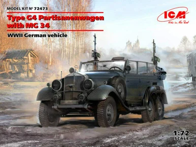 1/72 ICM Type G4 Partisanenwagen with MG 34 Plastic Model Kit - ICM Models