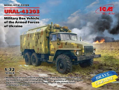 1/72 ICM URAL-43203 Military Box Vehicle of the Armed Forces of Ukraine