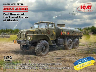 1/72 ICM ATZ-5-43203 Ukraine Fuel Truck Plastic Model Kit