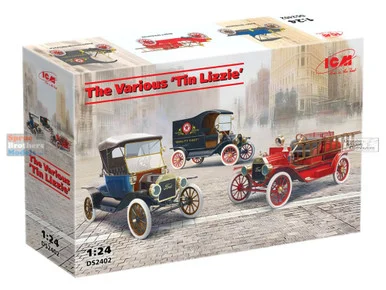ICMDS2402 1:24 ICM Model Ford Model T's 'The Various Tin Lizzie' (3 kits)