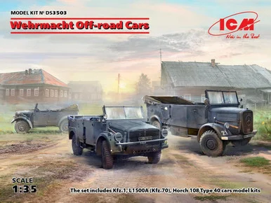 1/35 Wehrmacht Off-road Cars (Kfz.1, Horch 108 Typ 40, L1500A)