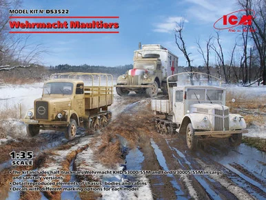 1/35 ICM Wehrmacht Maultiers Half Track Set Plastic Model Kit - ICM Models