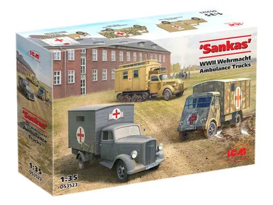 1/35 ICM Sankas WWII Wehrmacht Ambulance Trucks - ICM Models