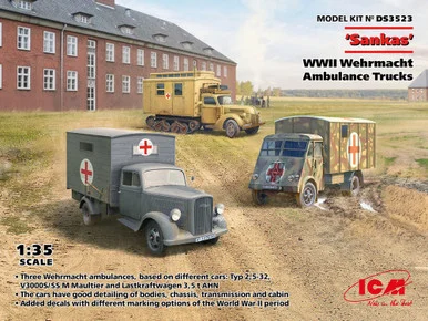 1/35 'Sankas' WWII Werhmacht Ambulance Trucks - ICMDS3523