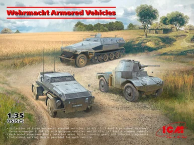 1/35 ICM Wehrmacht Armored Vehicles Plastic Model Kit - ICM Models