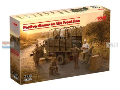 ICMDS3532 1:35 ICM Festive Dinner on the Front Line G7117 Kitchen Truck + Figures)