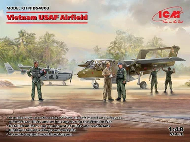 1/48 Vietnam USAF Airfield (Cessna O-2A, OV-10 Bronco & Figures)