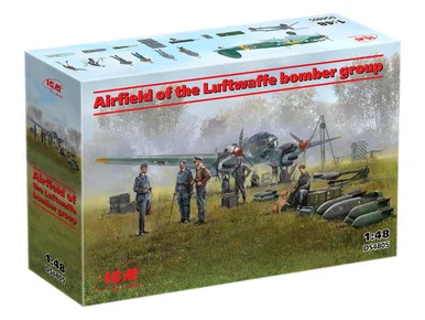 1/48 ICM Airfield of the Luftwaffe bomber group Plastic Model Kit - ICM Models