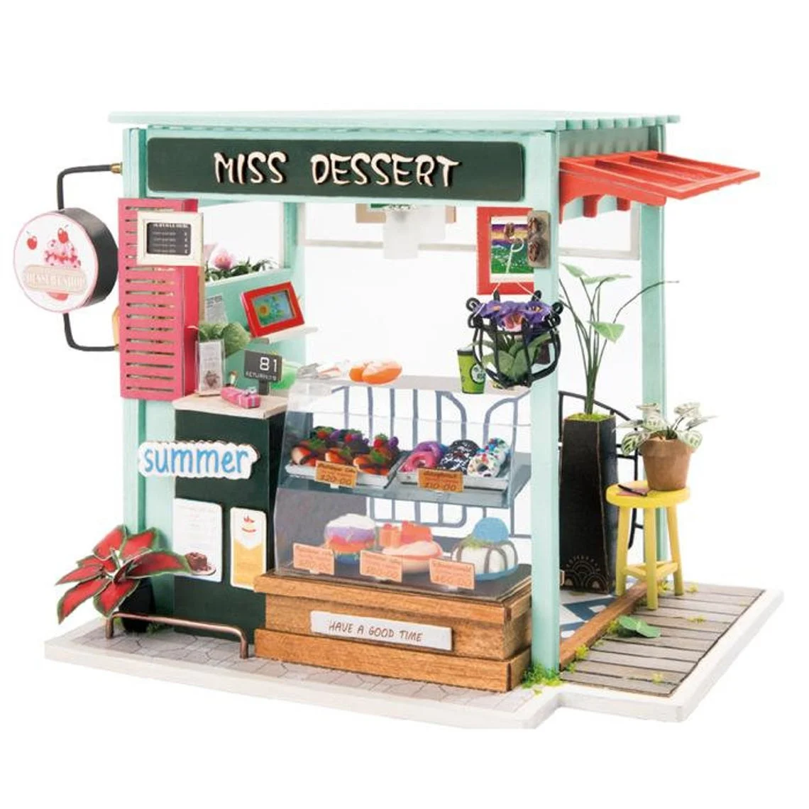 Rolife Dessert / Ice Cream Shop 1/24 Scale Miniature Model Kit - Robotime