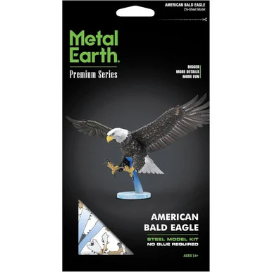 Metal Earth PS2017 Premium Series American Bald Eagle Color 3D Metal Model Kit