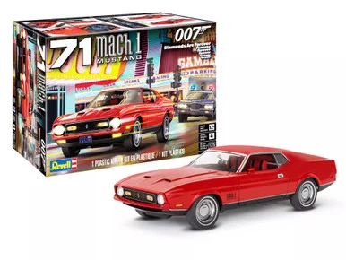 Revell 14555 1971 Ford Mustang Mach 1 429 "James Bond" 007 Diamonds Are Forever 1/25 Scale Model Kit - Revell Monogram