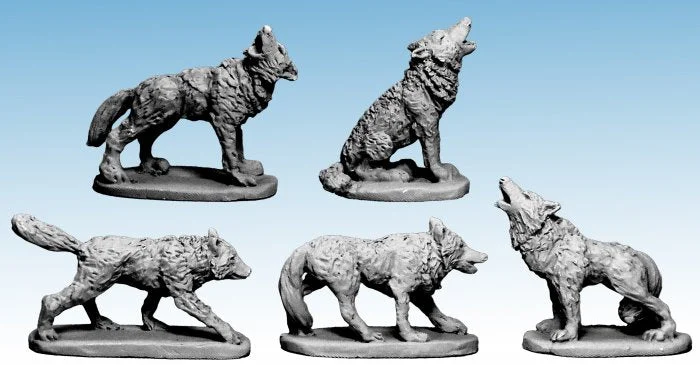 Frostgrave Wolves, 28 mm Scale Model Metal Figure - North Star Military Figures