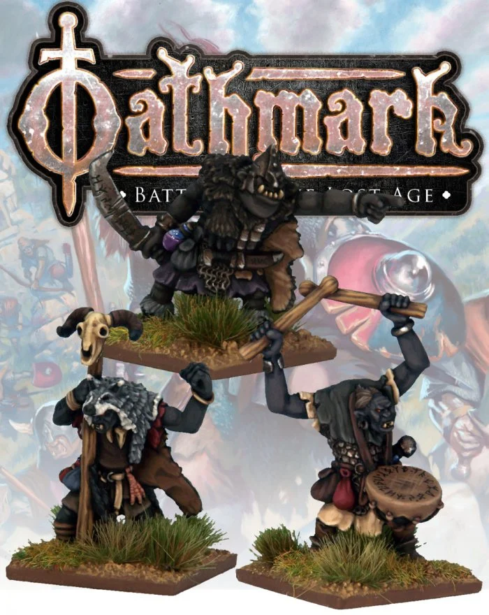 Oathmark Goblin King, Wizard & Musician, 28 mm Scale Metal Figures - North Star Military Figures
