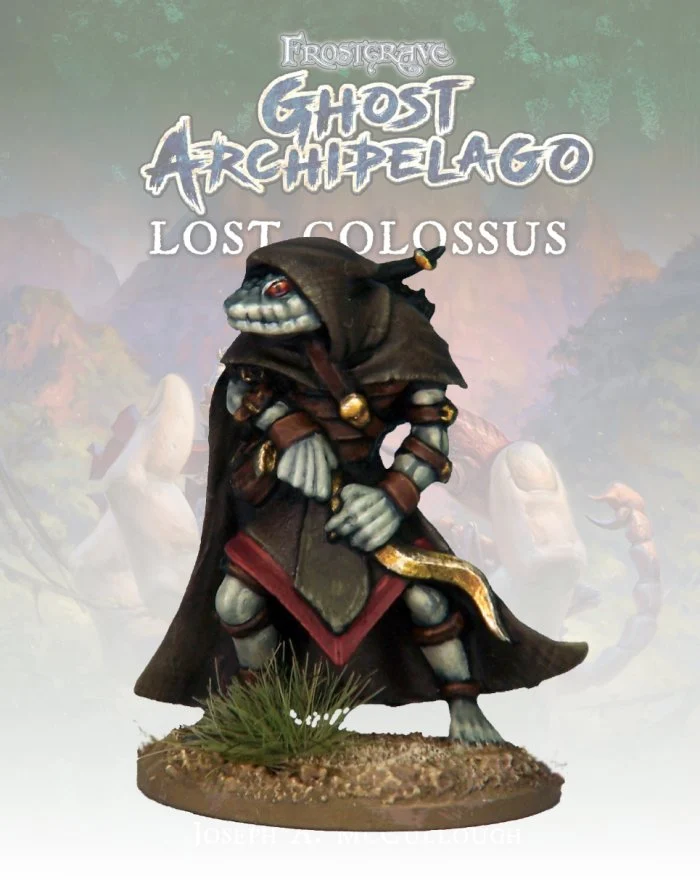 Frostgrave Ghost Archipelago Snake-man Heritor I, 28 mm Scale Model Metal Figure