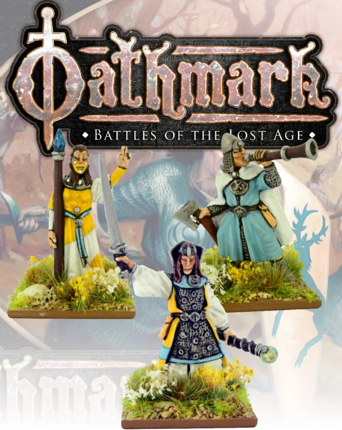 Oathmark Elf King, Wizard & Musician, 28 mm Scale Metal Figures - North Star Military Figures