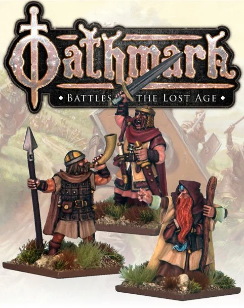Oathmark Human King, Wizard & Musician, 28 mm Scale Metal Figures - North Star Military Figures