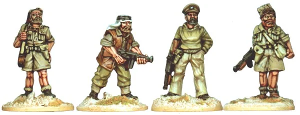Second World War British SAS /Long Range Desert Group, 28 mm Scale Model Metallic Figures - Artizan Designs