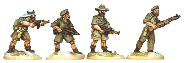 Second World War British SAS /Long Range Desert Group III, 28 mm Scale Model Metallic Figures - Artizan Designs