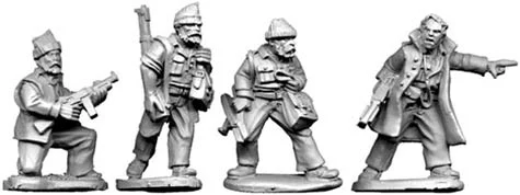 Second World War British SAS Saboteurs, 28 mm Scale Model Metallic Figures - Artizan Designs