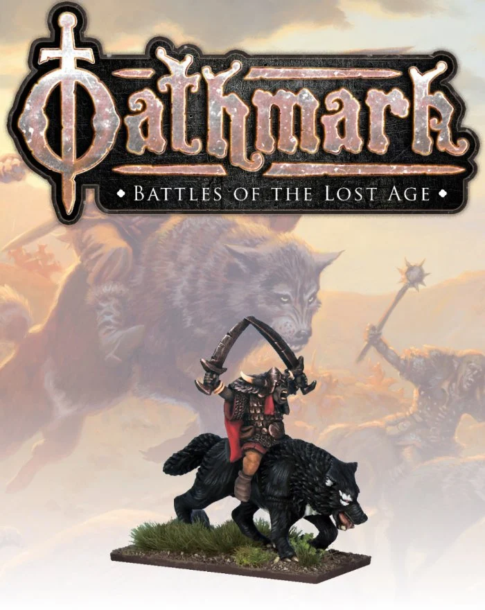 Oathmark Goblin Wolf Rider Lord, 28 mm Scale Metal Figures - North Star Military Figures
