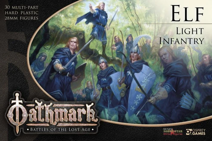Oathmark Elf Light Infantry, 28 mm Scale Model Plastic Figures - North Star Military Figures