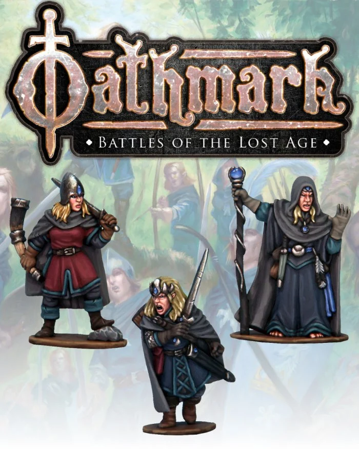 Oathmark Elf King, Wizard & Musician II, 28 mm Scale Metal Figures - North Star Military Figures