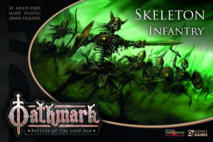 Oathmark Skelton Infantry, 28 mm Scale Model Plastic Figures - North Star Military Figures