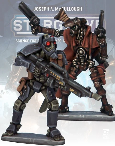 Stargrave Old Rogues: The Robots, 28 mm Scale Model Metal Figures - North Star Military Figures