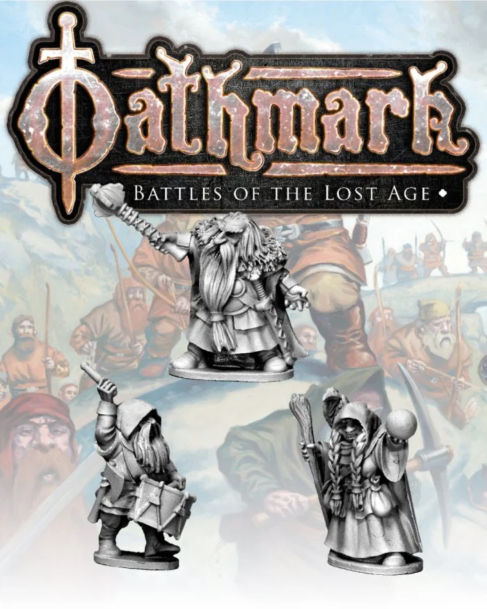 Oathmark Dwarf King, Wizard & Musician II, 28 mm Scale Metal Figures - North Star Military Figures
