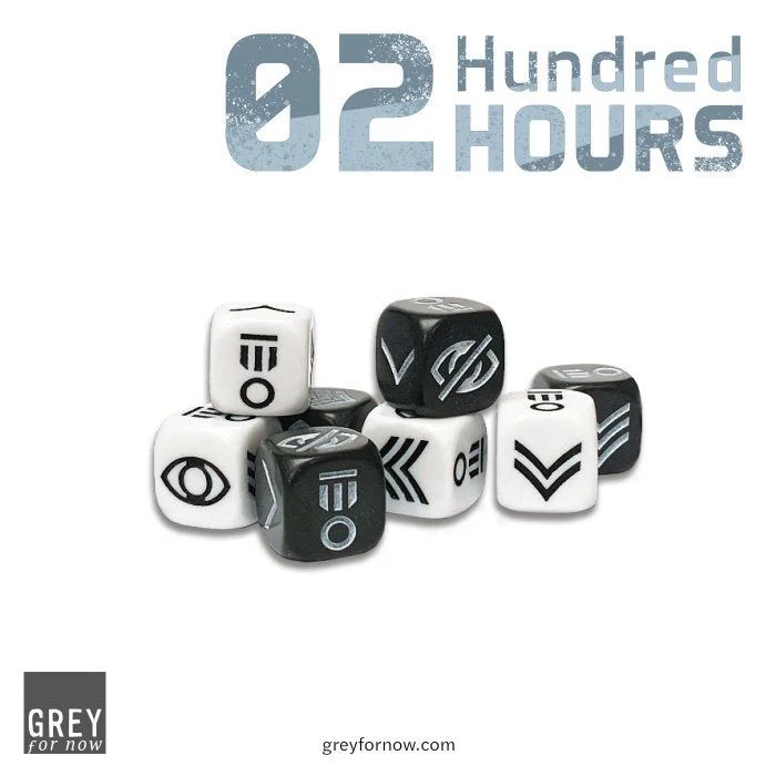 02 Hundred Hours Extra Dice Set - Grey For Now Games