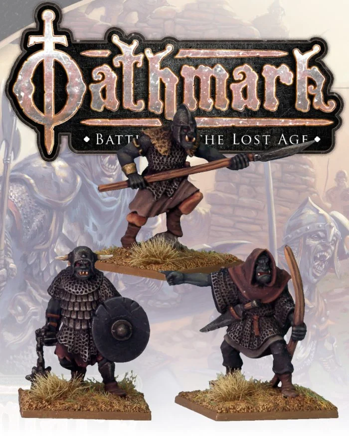 Oathmark Orc Champions, 28 mm Scale Metal Figures - North Star Military Figures