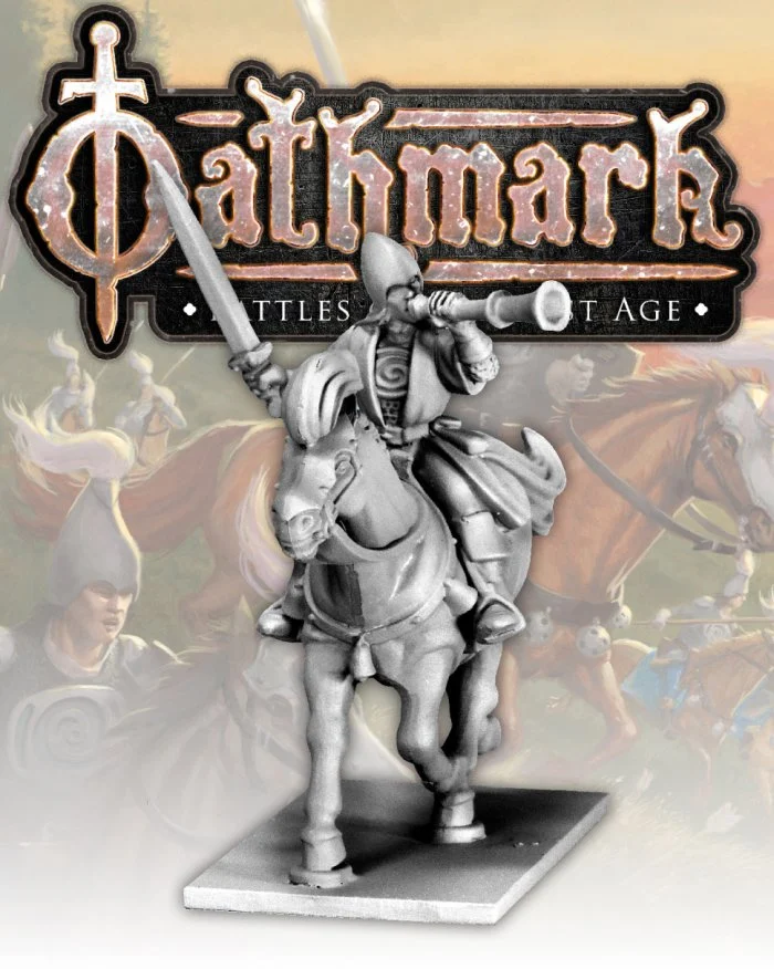 Oathmark Elf Mounted Musician 28 mm Scale Metal Figure - North Star Military Figures