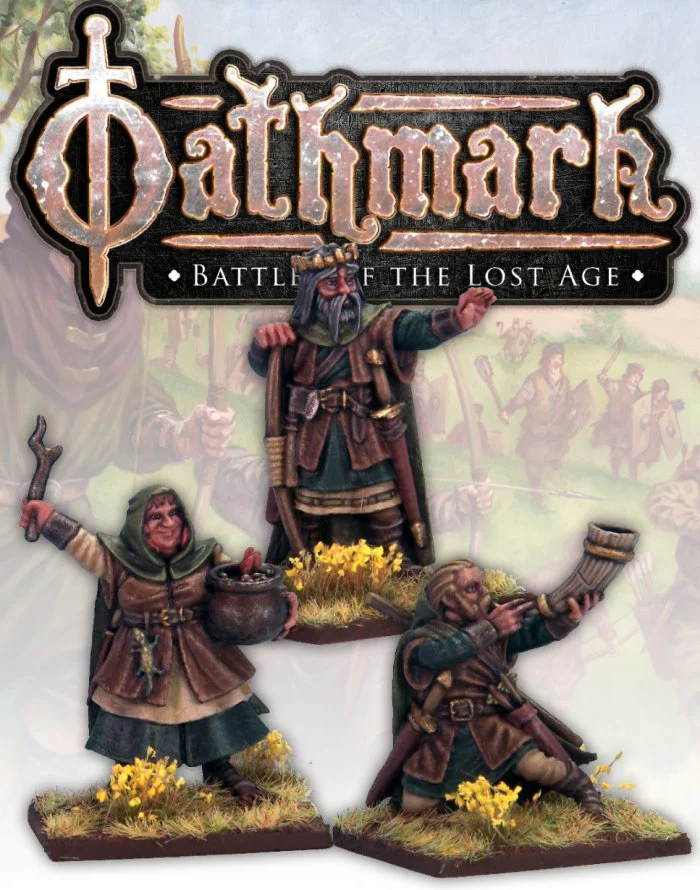 Oathmark Human King, Wizard & Musician II, 28 mm Scale Metal Figures - North Star Military Figures