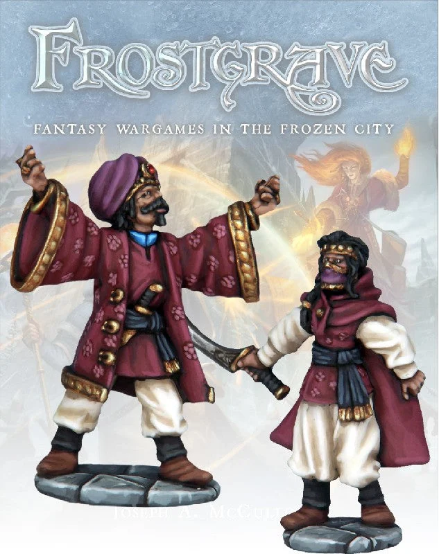 Frostgrave Summoner & Apprentice, 28 mm Scale Model Metal Figures - North Star Military Figures