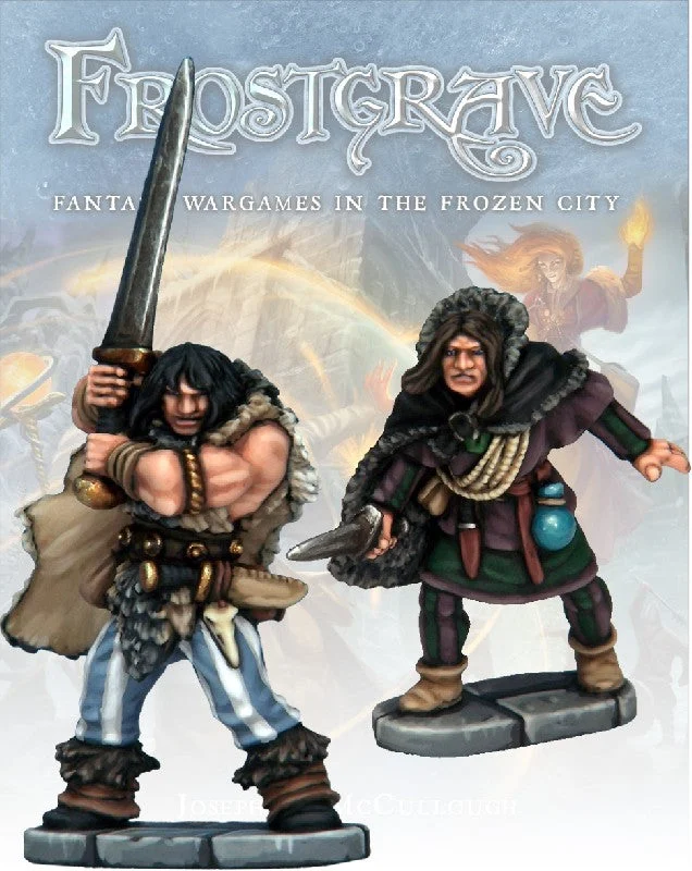Frostgrave Thief & Barbarian, 28 mm Scale Model Metal Figures - North Star Military Figures